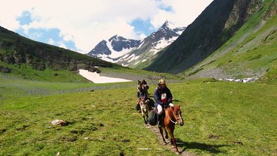 Randonnée à cheval au Kirghizistan