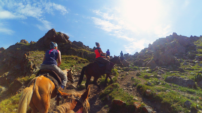 Randonnée à cheval au Kirghizstan