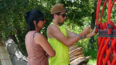 Installing the yurt