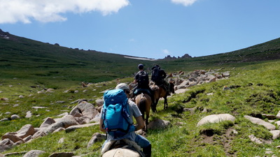 Randonnée à cheval au Kirghizistan